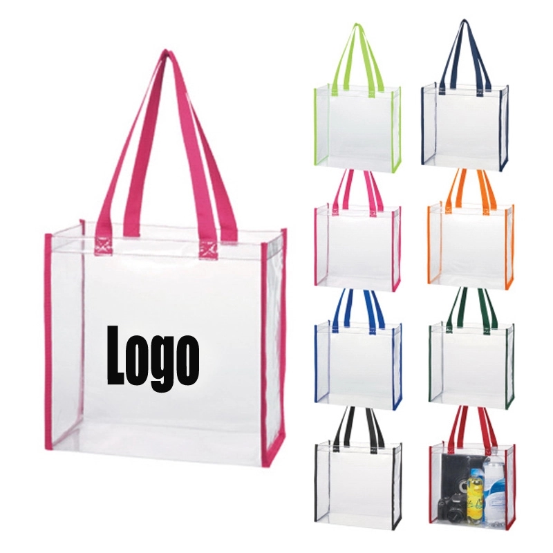 Clear PVC stadium tote bag