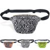 Snake Print Fanny Pack Large Capacity Messenger Bag