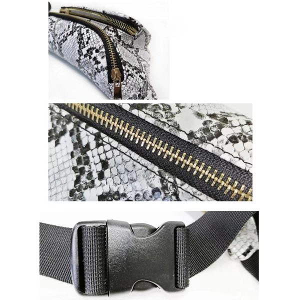 Snake Print Fanny Pack Large Capacity Messenger Bag