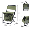 Folding camping chair with cooler bag
