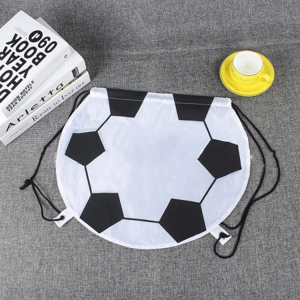Football Design 210D Polyester Drawstring Bag