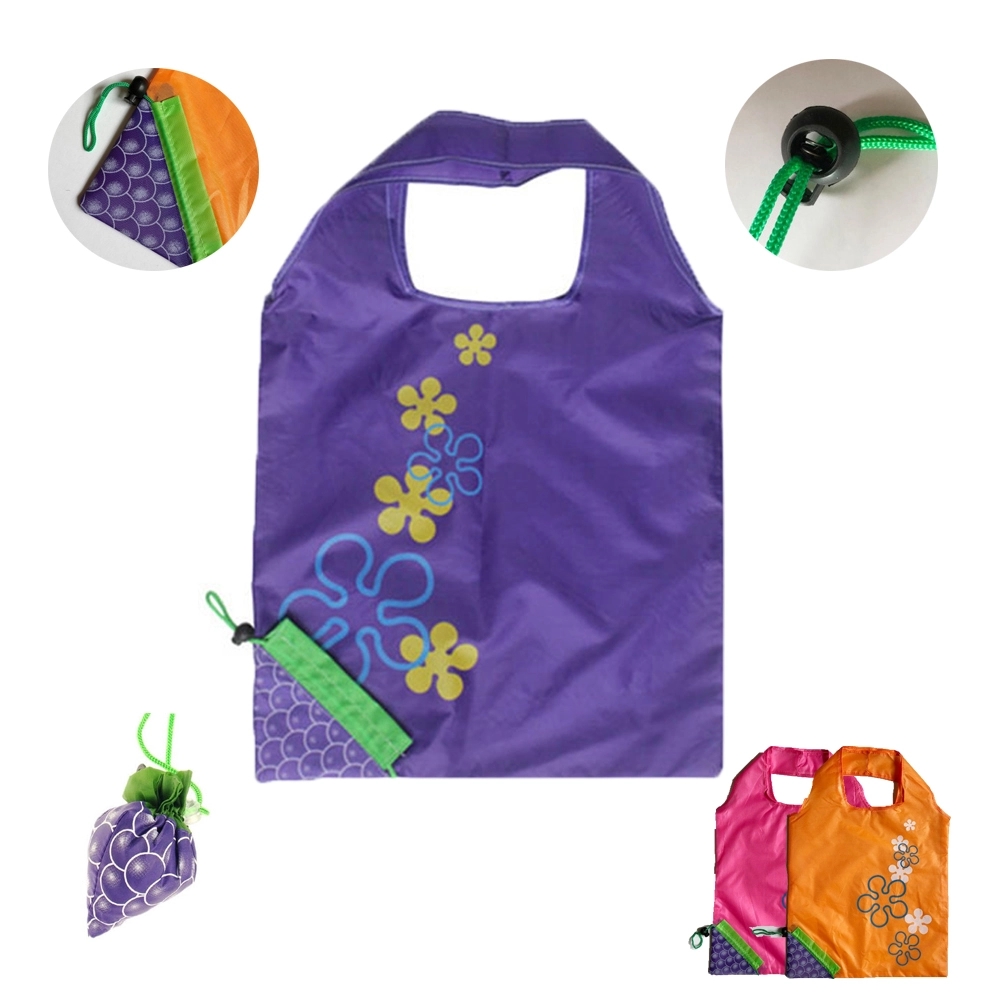 Fold Pull Cord Shopping Grape Bag