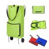 Tug pack folding portable shopping cart