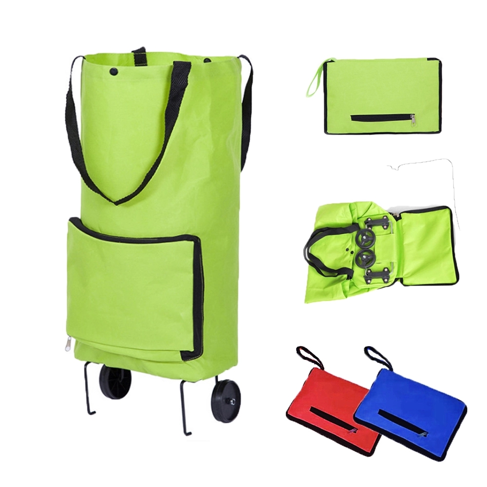 Tug pack folding portable shopping cart