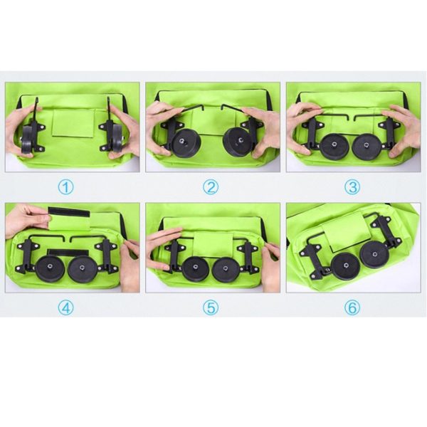 Tug pack folding portable shopping cart