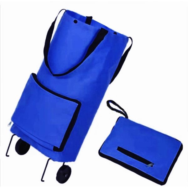 Tug pack folding portable shopping cart
