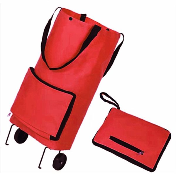 Tug pack folding portable shopping cart