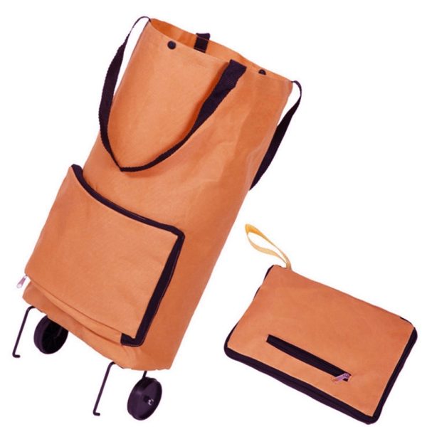 Tug pack folding portable shopping cart