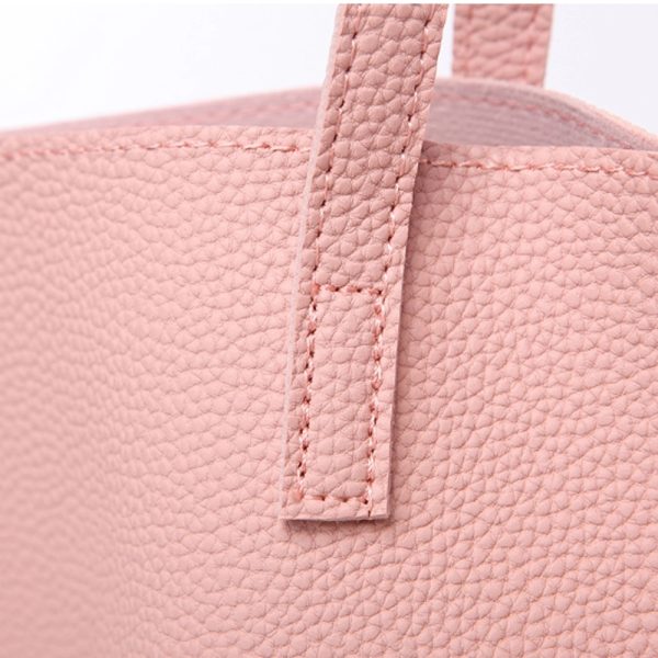 Soft Faux Leather Tote Shoulder Bag