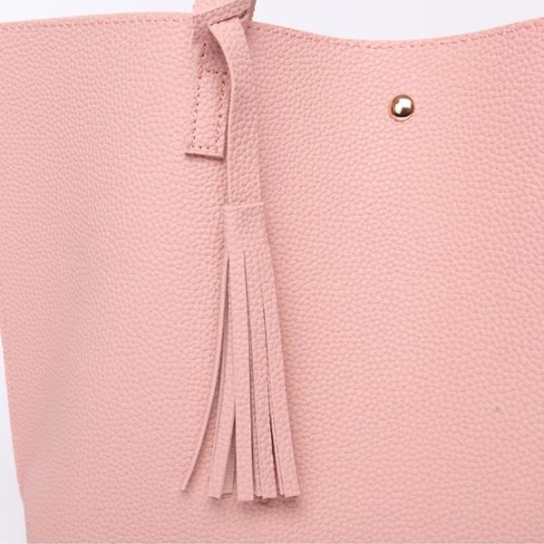 Soft Faux Leather Tote Shoulder Bag