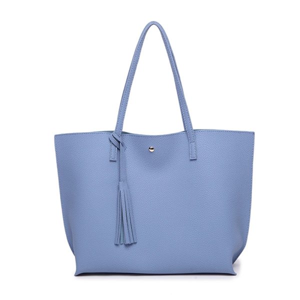 Soft Faux Leather Tote Shoulder Bag