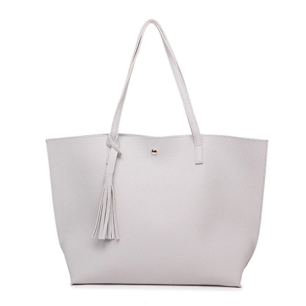 Soft Faux Leather Tote Shoulder Bag