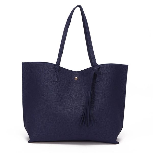 Soft Faux Leather Tote Shoulder Bag