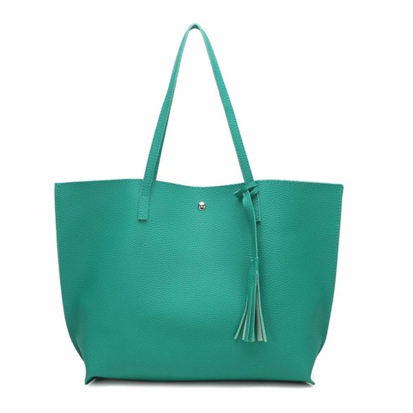 Soft Faux Leather Tote Shoulder Bag