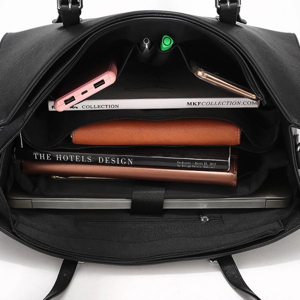 Pu Leather Laptop Tote Bag