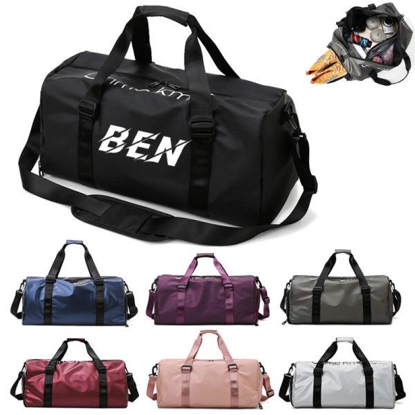 Sports Gym Travel Duffel Bag With Dry Wet Pocket