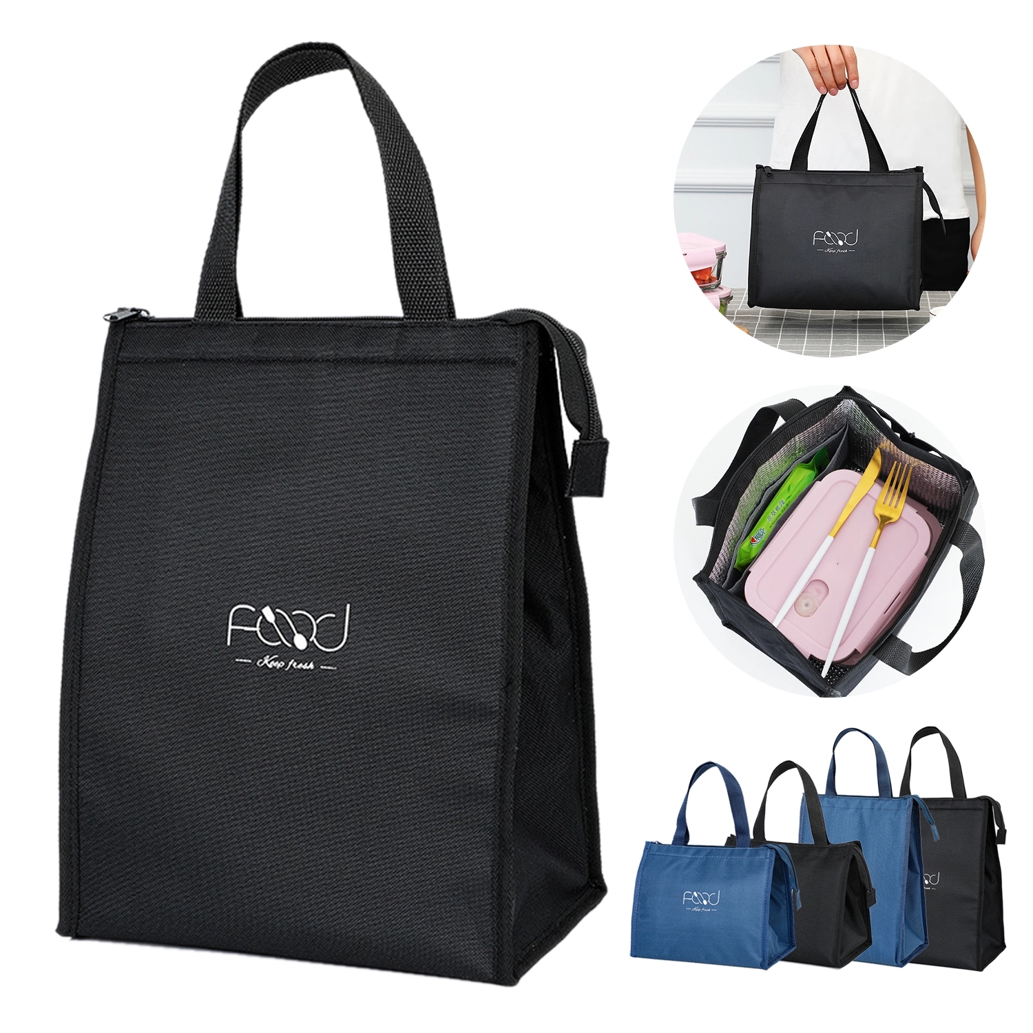 Insulated Lunch Bag Reusable Box For Office Work School