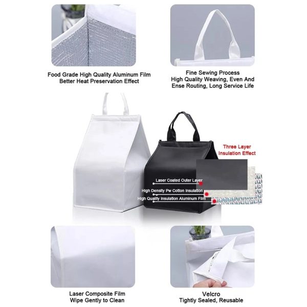 Insulated Lunch Bag Reusable Box For Office Work School