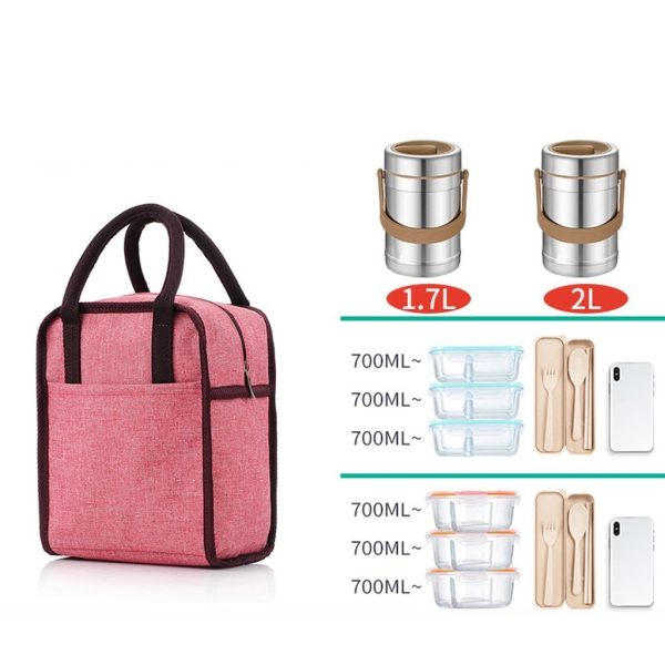Insulated Lunch Bag Reusable Box For Office Work School