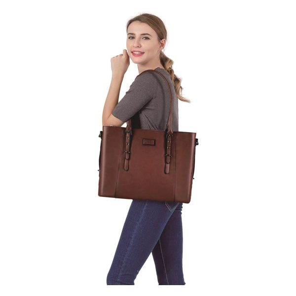 Pu Leather Laptop Tote Bag