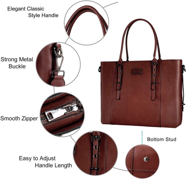 Pu Leather Laptop Tote Bag