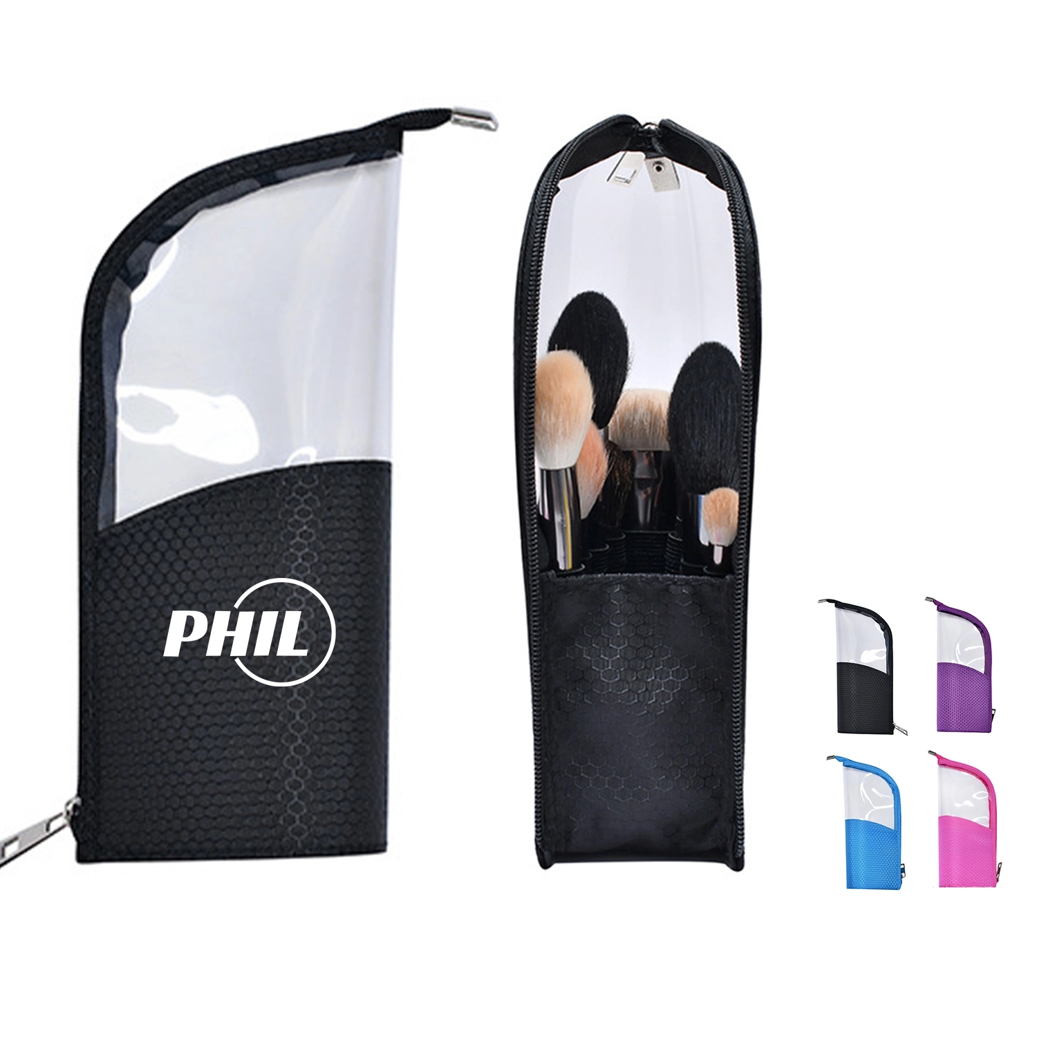 Makeup Brush Organzier Bag Cosmetic Stand-Up Holder