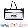 Pvc Transparent Clear Zippered Toiletry Makeup Handle Bag