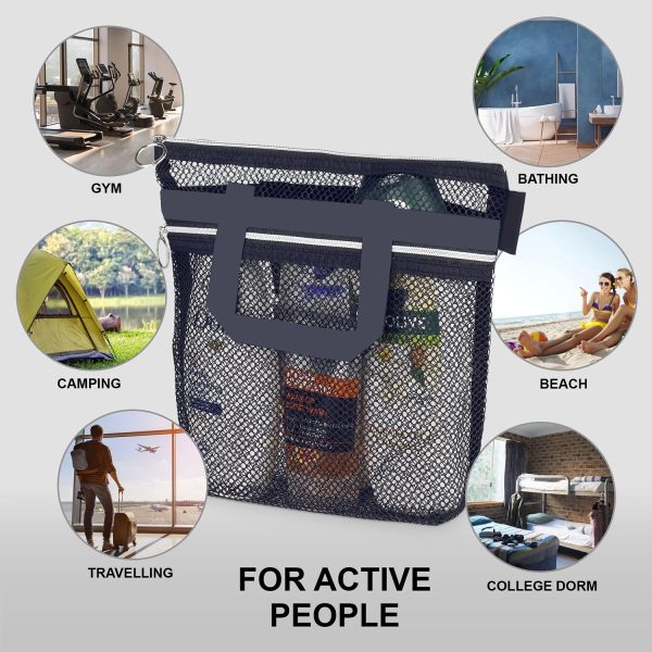Shower Bag Tote Mesh Caddy Toiletry Organizer