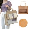 Jute Tote Bag With Transparent Window