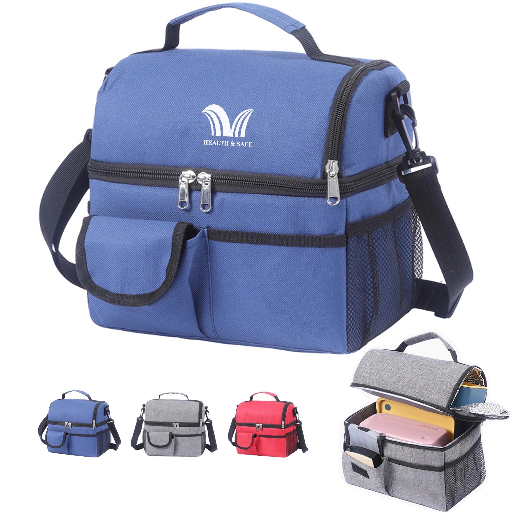 Insulated Dual Compartment Lunch Bag