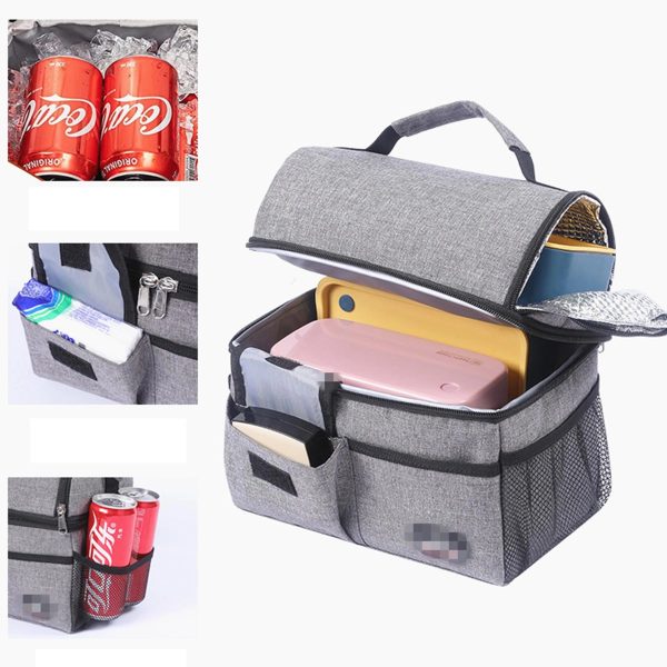 Insulated Dual Compartment Lunch Bag