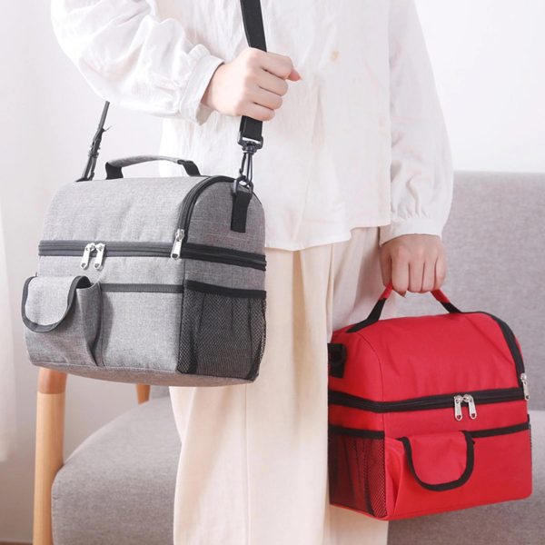 Insulated Dual Compartment Lunch Bag