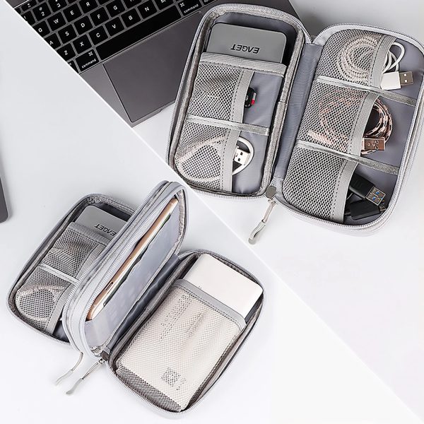 3 Layers Electronic Organizer Travel Cable Bags