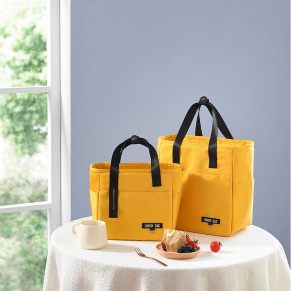 Nylon Portable Zipper Thermal Oxford Lunch Bags