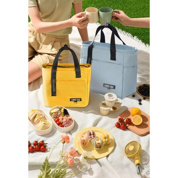 Nylon Portable Zipper Thermal Oxford Lunch Bags