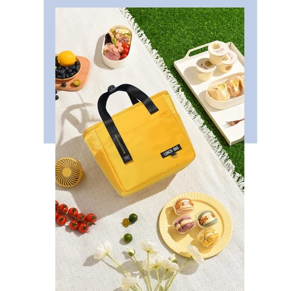 Nylon Portable Zipper Thermal Oxford Lunch Bags