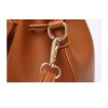 Leather tote bucket bag for women