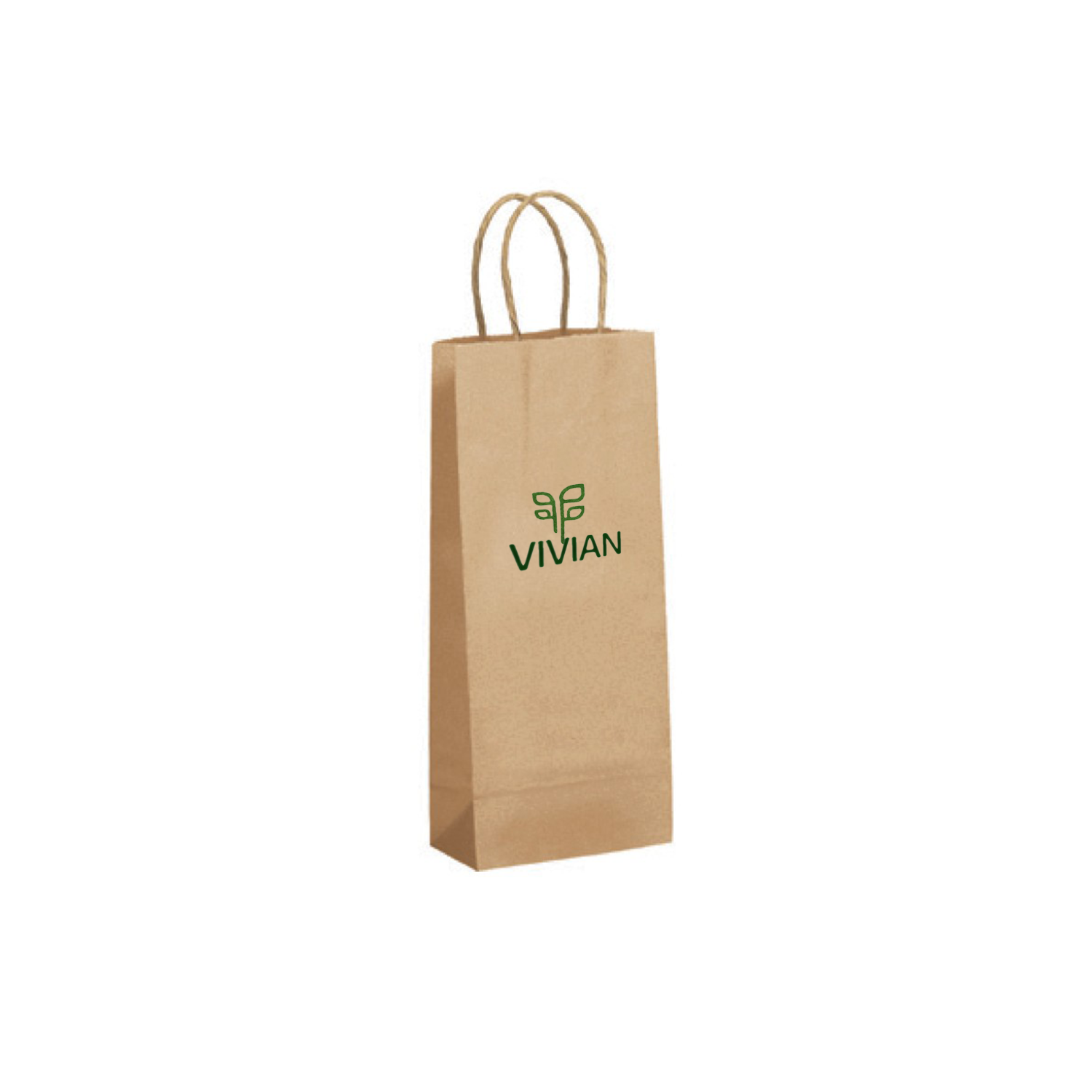 Recycled Tan Kraft Paper Shopping Bag