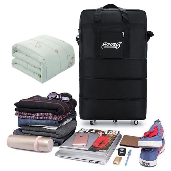 Adjustable Capacity Rolling Duffel Bag