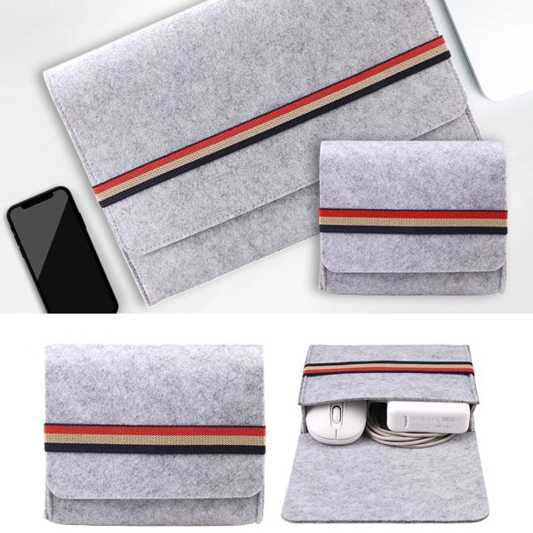 Two-in-One Felt Laptop Sleeve