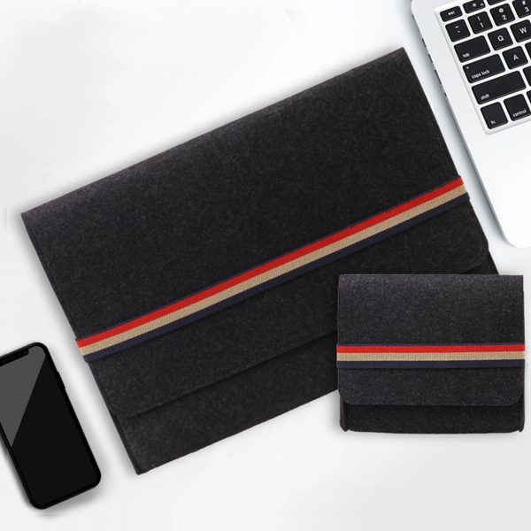 Two-in-One Felt Laptop Sleeve