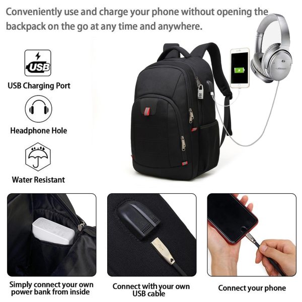 17 Inch Anti Theft Business Backpacks With Usb