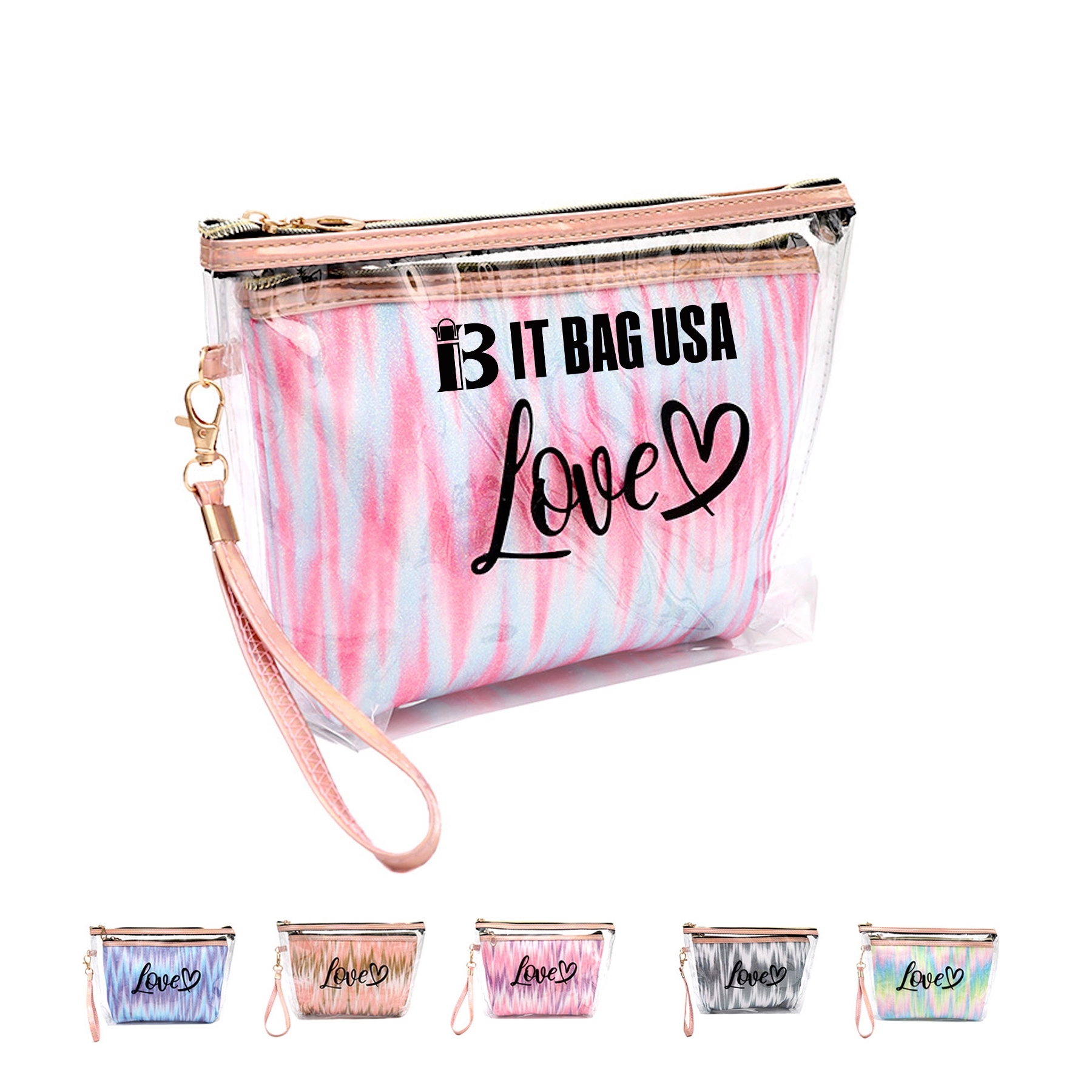 Pvc Travel Cosmetic 2 In 1 Bag