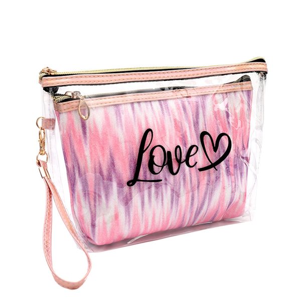 Pvc Travel Cosmetic 2 In 1 Bag