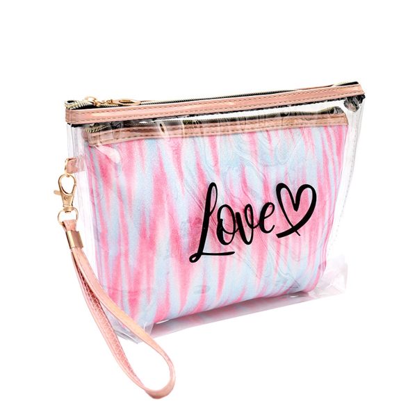 Pvc Travel Cosmetic 2 In 1 Bag