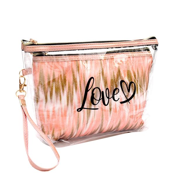 Pvc Travel Cosmetic 2 In 1 Bag