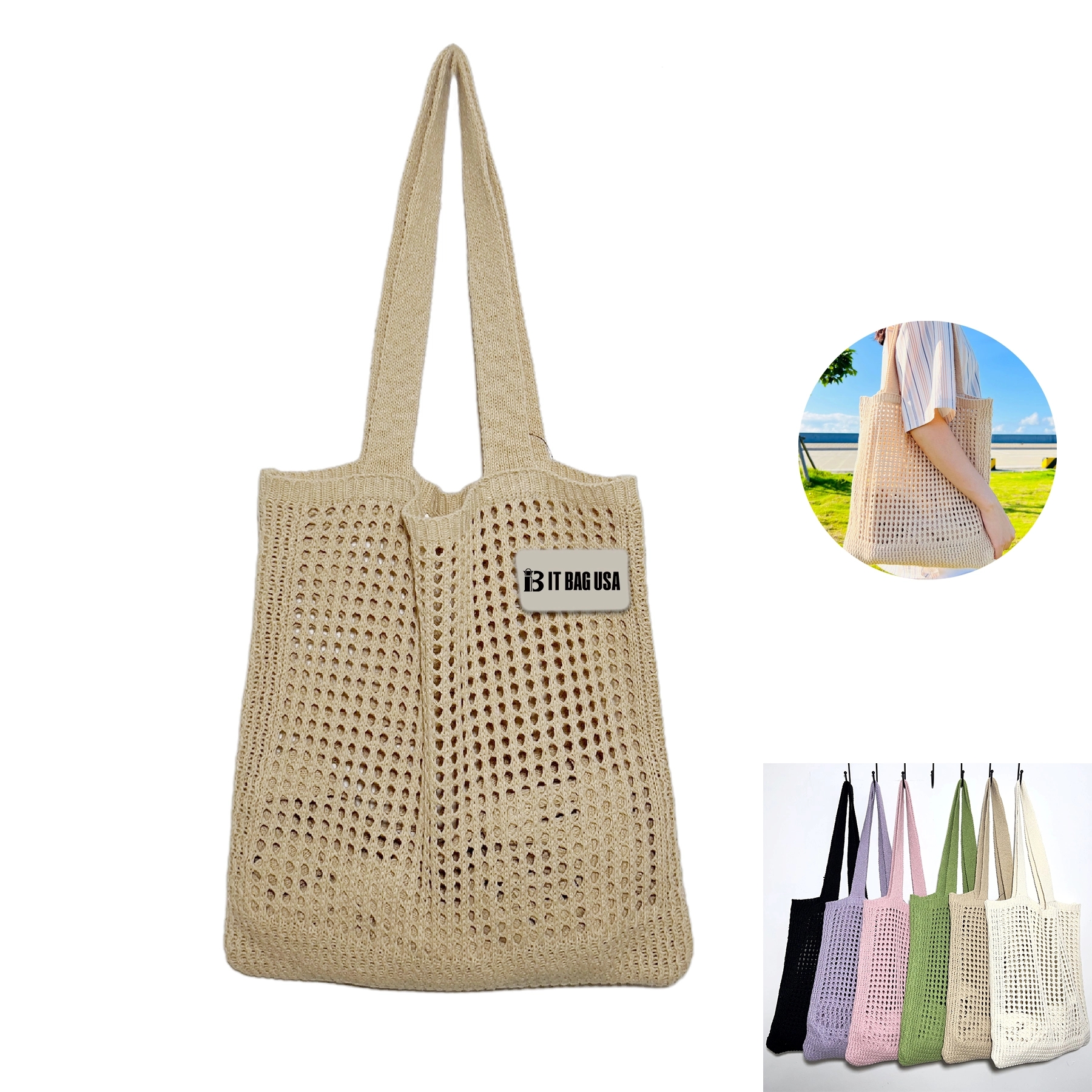 Hollow Knitted Shoulder Bags Women Handbag Summer