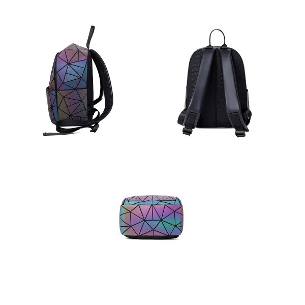 Women Men Geometric Luminous Purse Flash Travel Shoulder