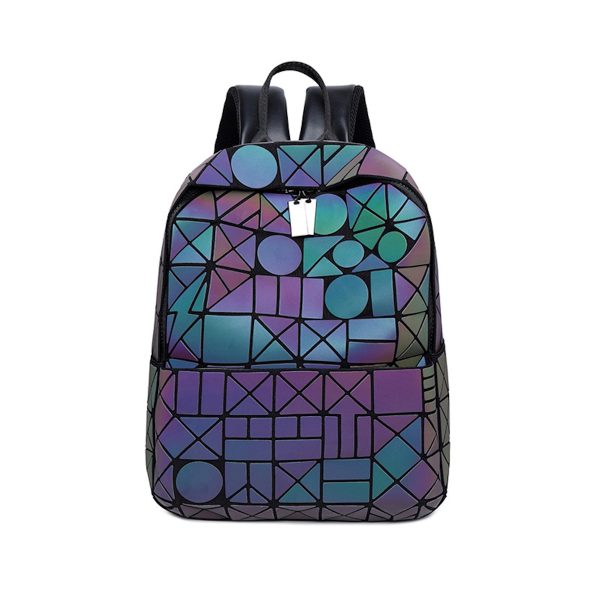 Women Men Geometric Luminous Purse Flash Travel Shoulder