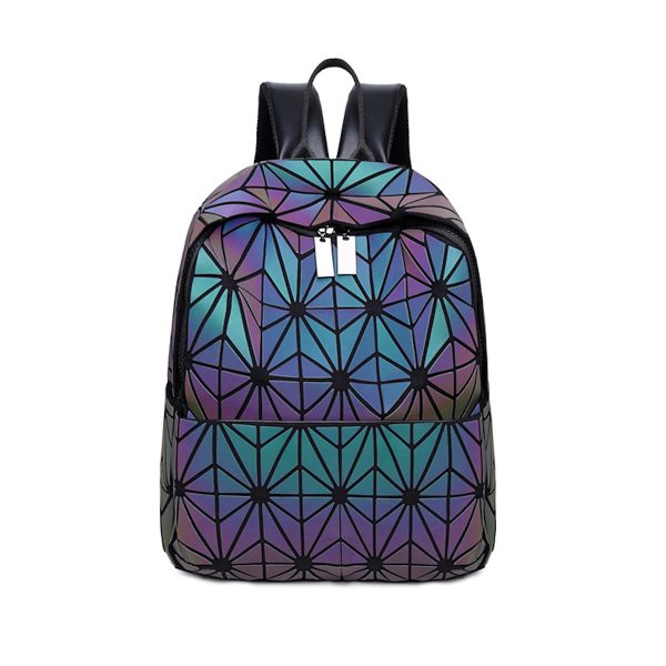 Women Men Geometric Luminous Purse Flash Travel Shoulder
